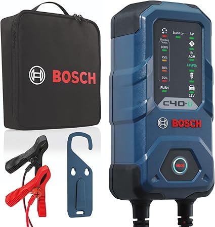 Das ideale Ladegerät: Bosch C40-Li Batterieladegerät, 5 Ampere, mit Erhaltungsladungs-Funktion