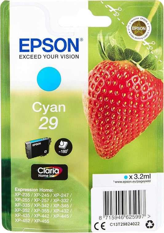 Epson C13T29824022 Cyan Original Tintenpatronen – Bringen Sie Farbe in Ihr Druckerlebnis!