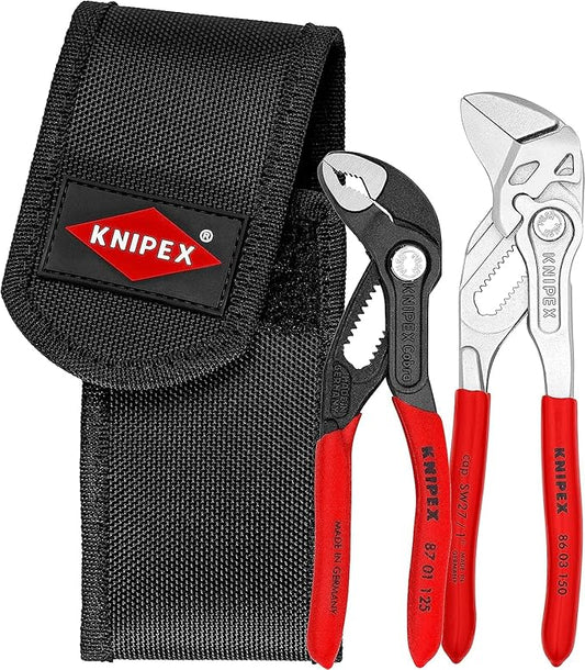 Knipex Mini Zangenset 2-teilig mit Knipex Cobra XS und Zangenschlüssel XS – Maximale Leistung auf kleinstem Raum